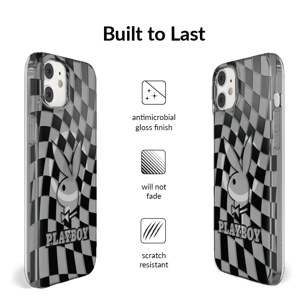 Playboy Checkmate Clear iPhone Case - Image 77