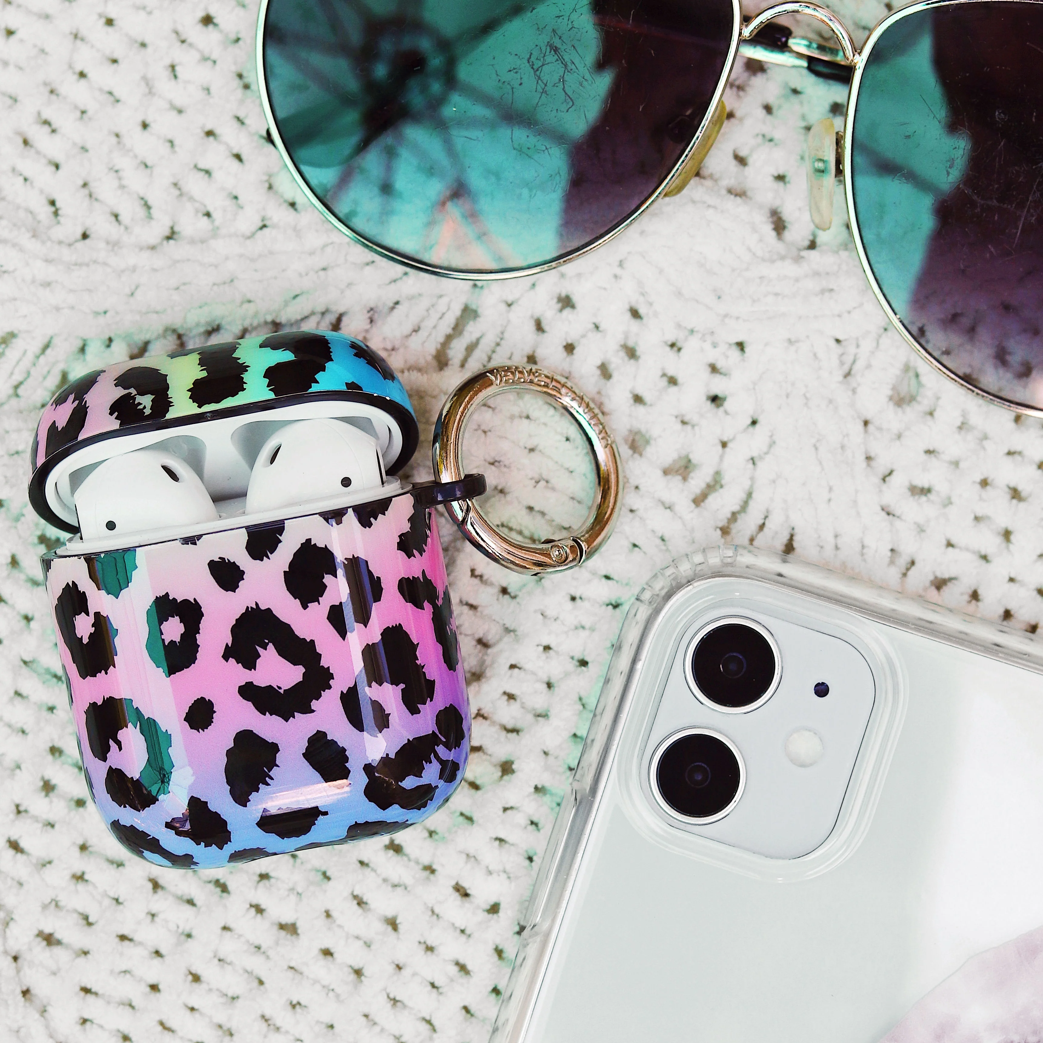 Rainbow Leopard AirPods Case - Image 2
