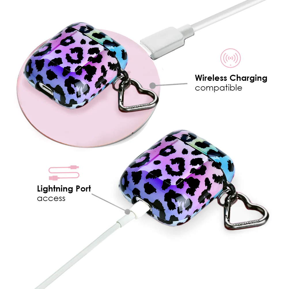 Rainbow Leopard AirPods Case - Image 4