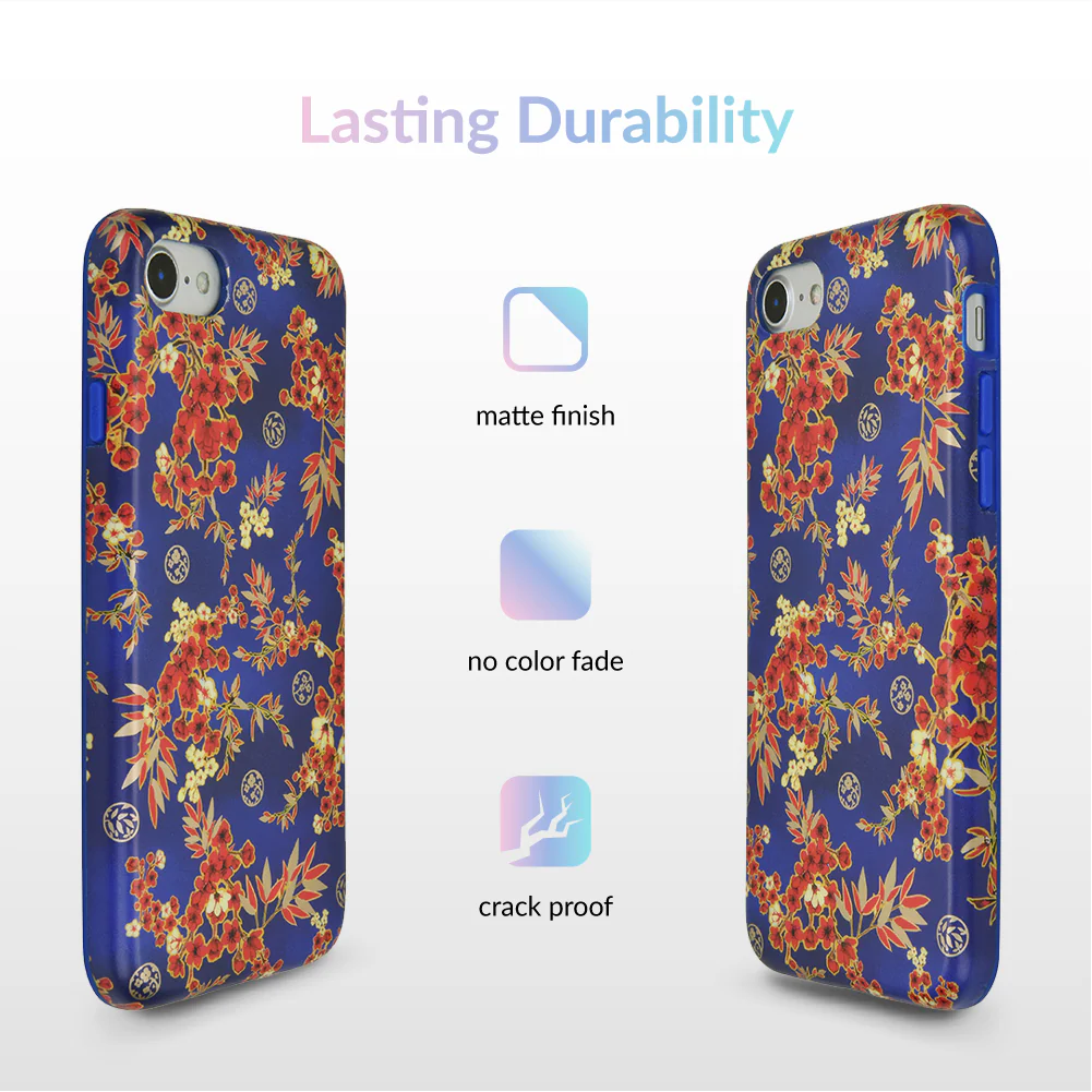 Cherry Blossom Floral Chrome iPhone Case - Image 13