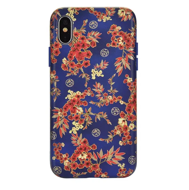 Cherry Blossom Floral Chrome iPhone Case - Image 17