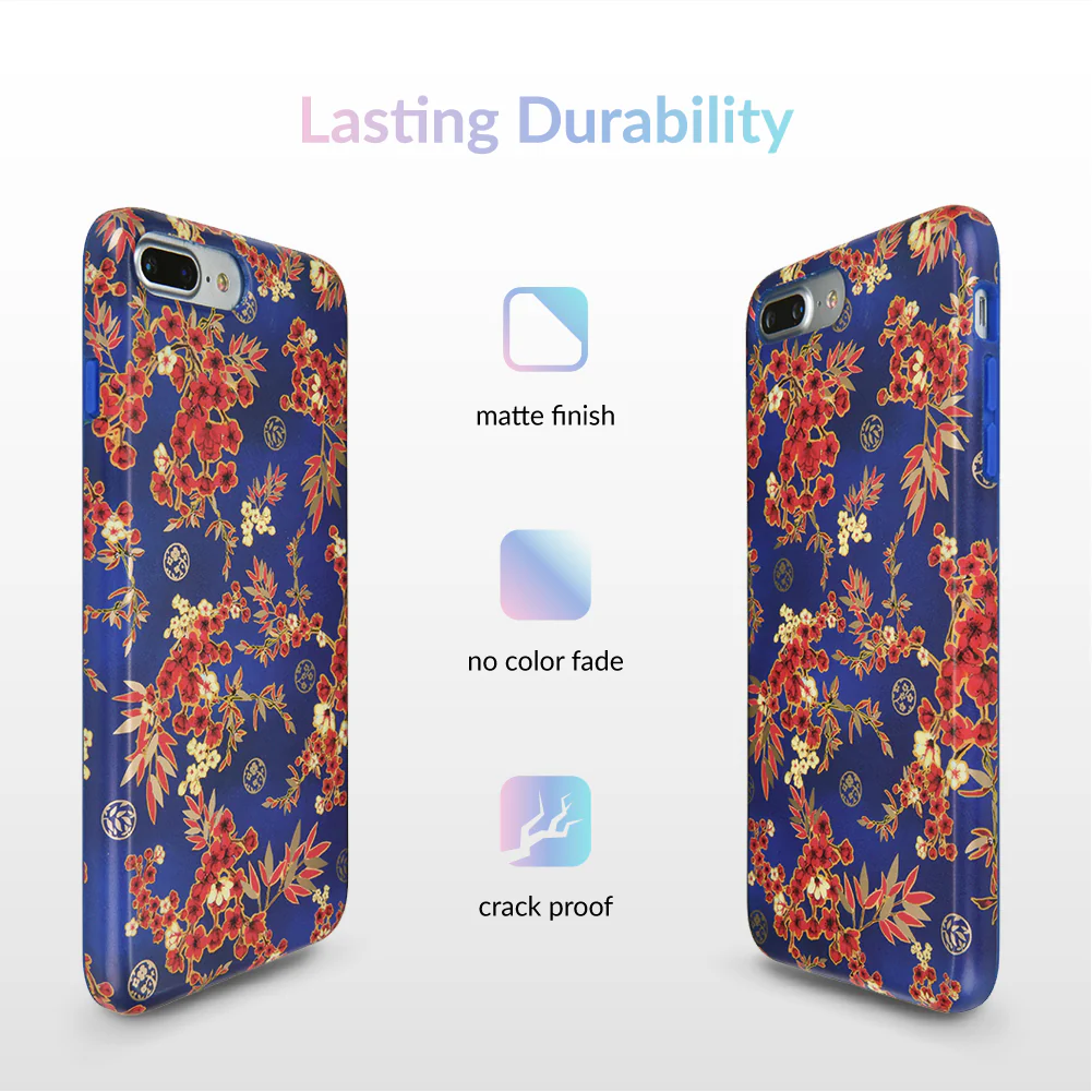 Cherry Blossom Floral Chrome iPhone Case - Image 29