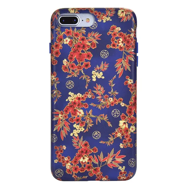 Cherry Blossom Floral Chrome iPhone Case - Image 33