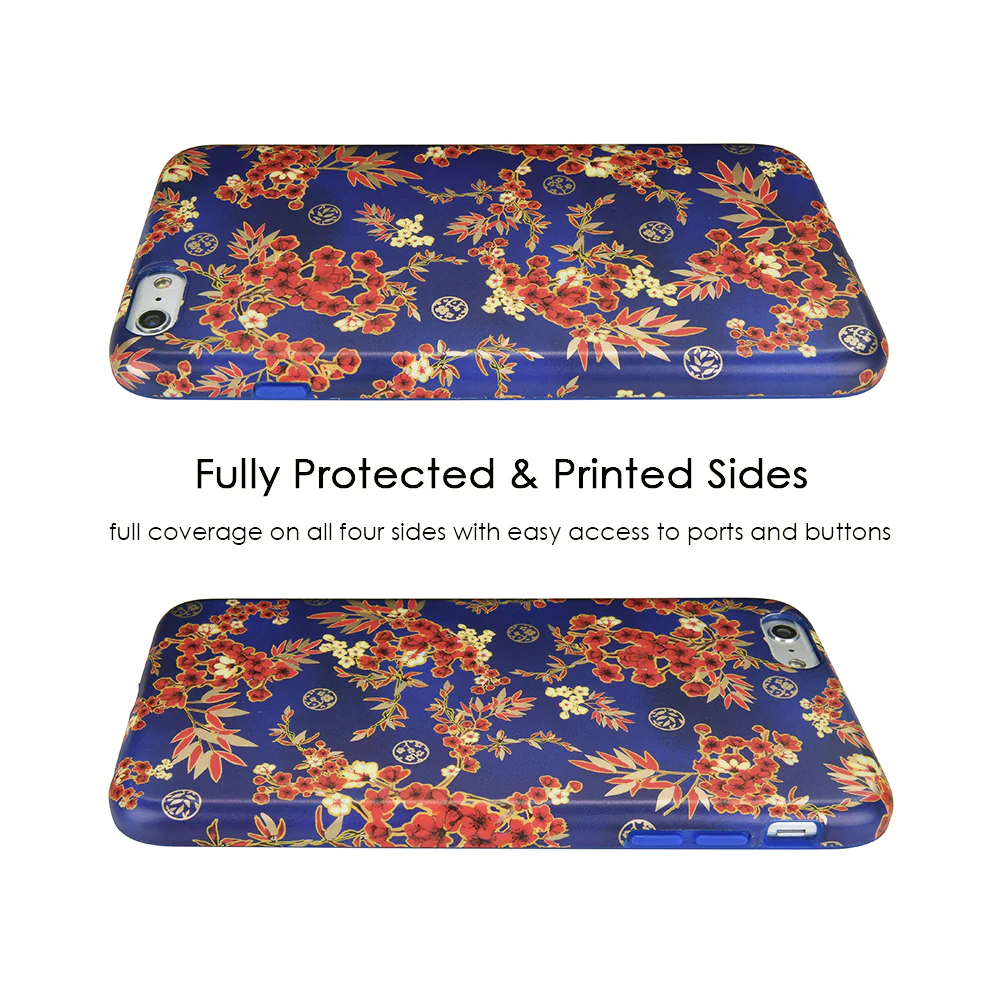 Cherry Blossom Floral Chrome iPhone Case - Image 51