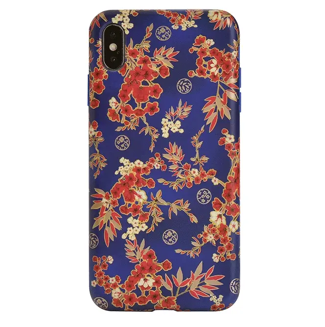Cherry Blossom Floral Chrome iPhone Case - Image 55