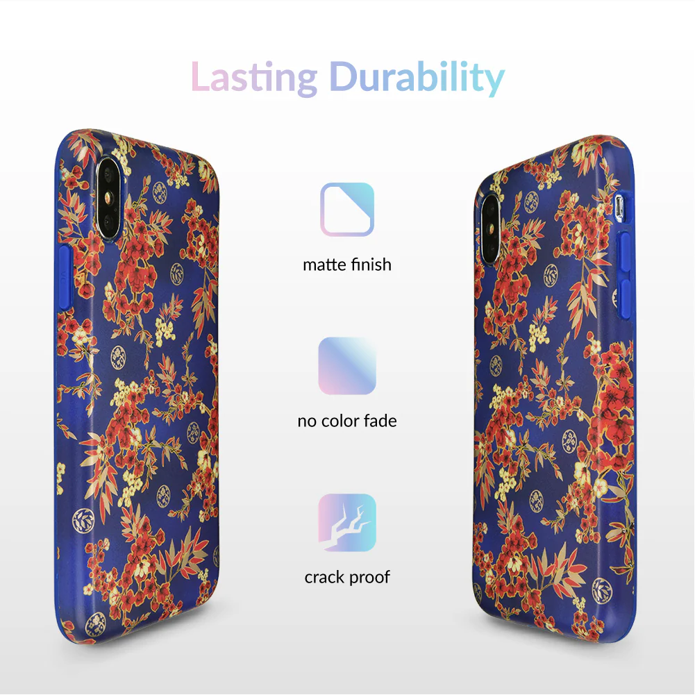 Cherry Blossom Floral Chrome iPhone Case - Image 59