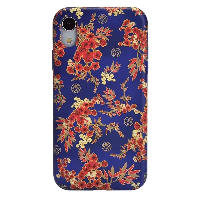 Cherry Blossom Floral Chrome iPhone Case - Image 62
