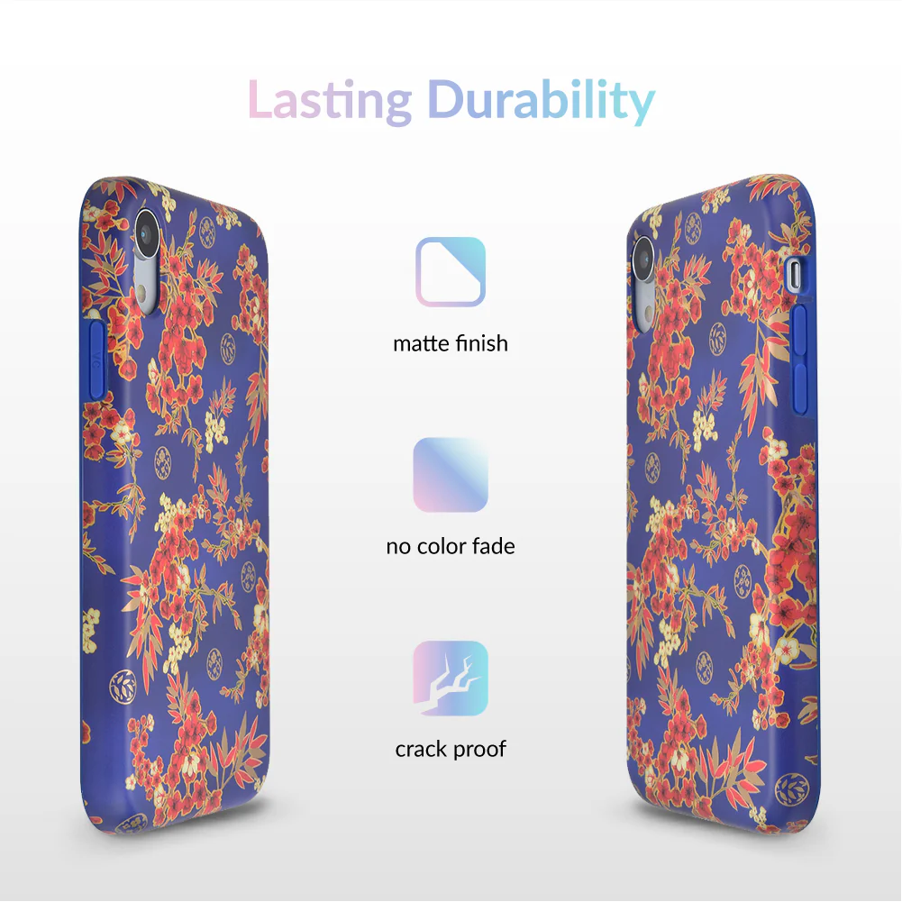 Cherry Blossom Floral Chrome iPhone Case - Image 66