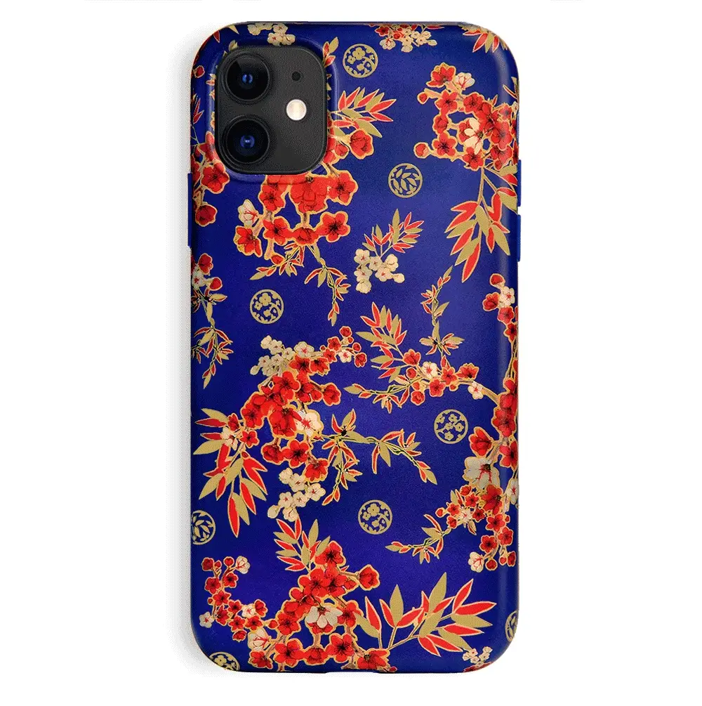 Cherry Blossom Floral Chrome iPhone Case - Image 68