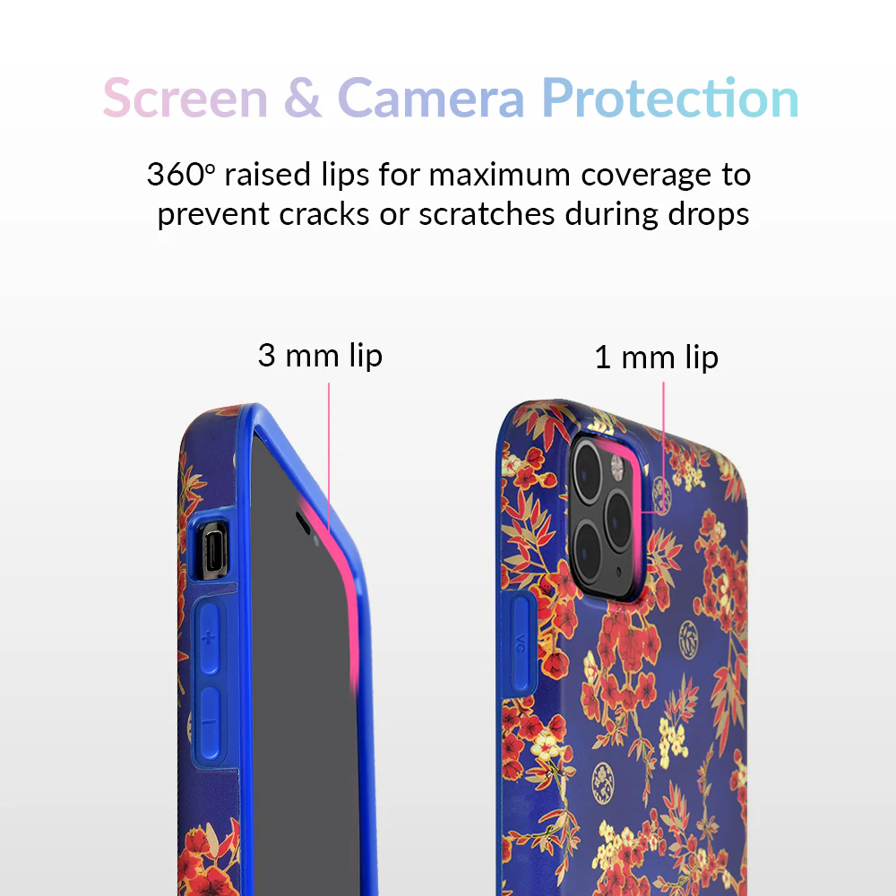 Cherry Blossom Floral Chrome iPhone Case - Image 74