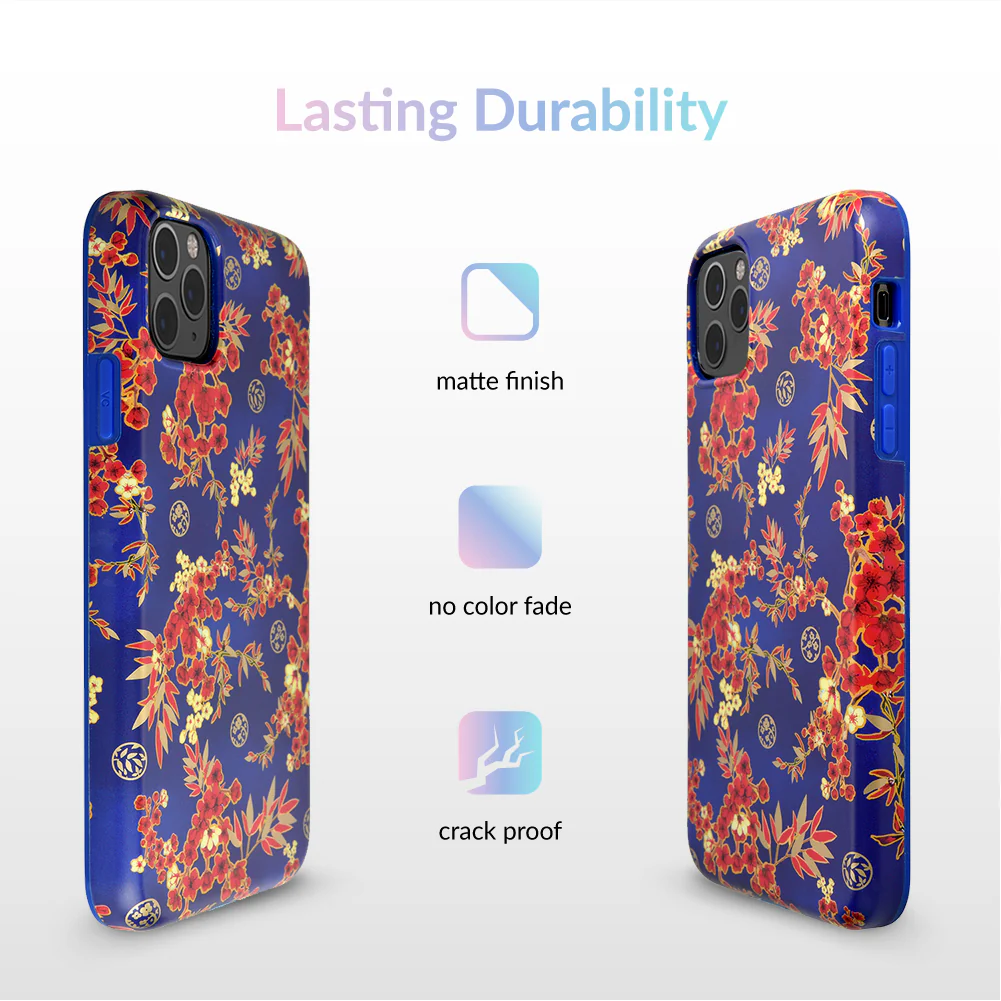 Cherry Blossom Floral Chrome iPhone Case - Image 81