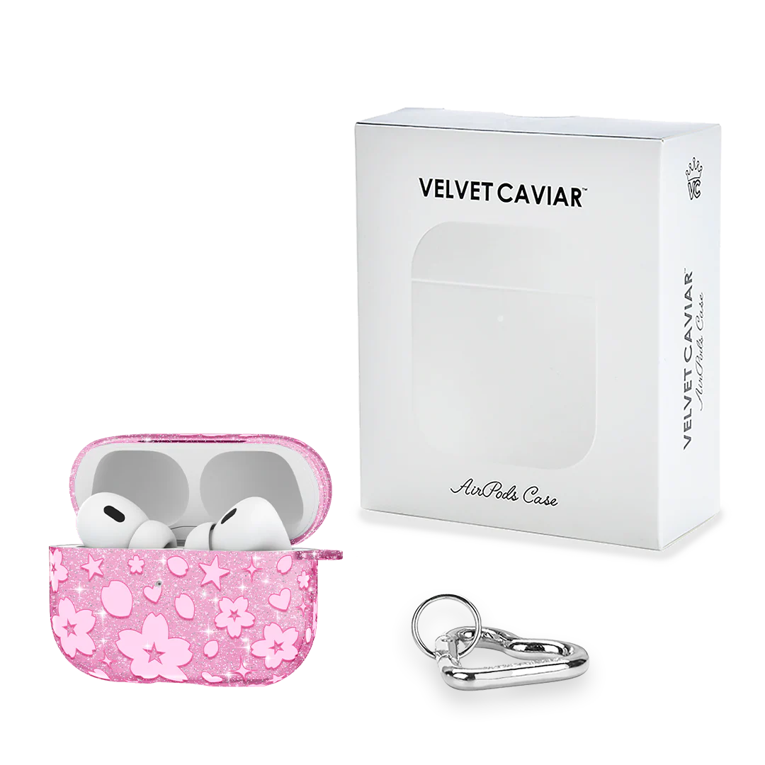 Cherry Blossom Glitter AirPod Case - Image 10