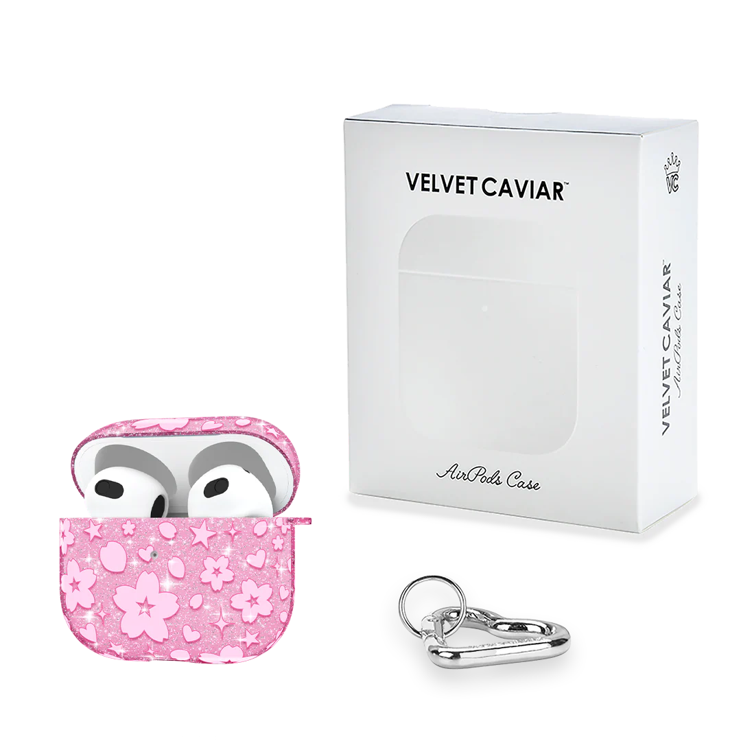 Cherry Blossom Glitter AirPod Case - Image 15