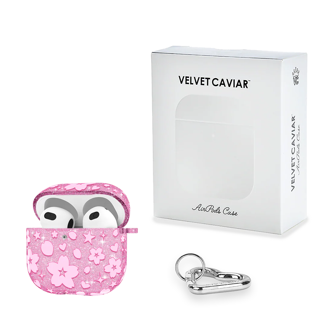 Cherry Blossom Glitter AirPod Case - Image 20
