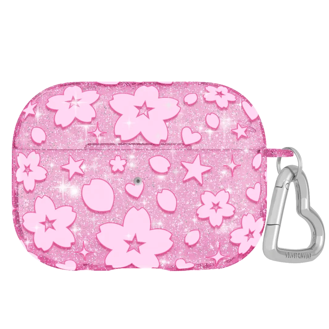 Cherry Blossom Glitter AirPod Case - Image 6