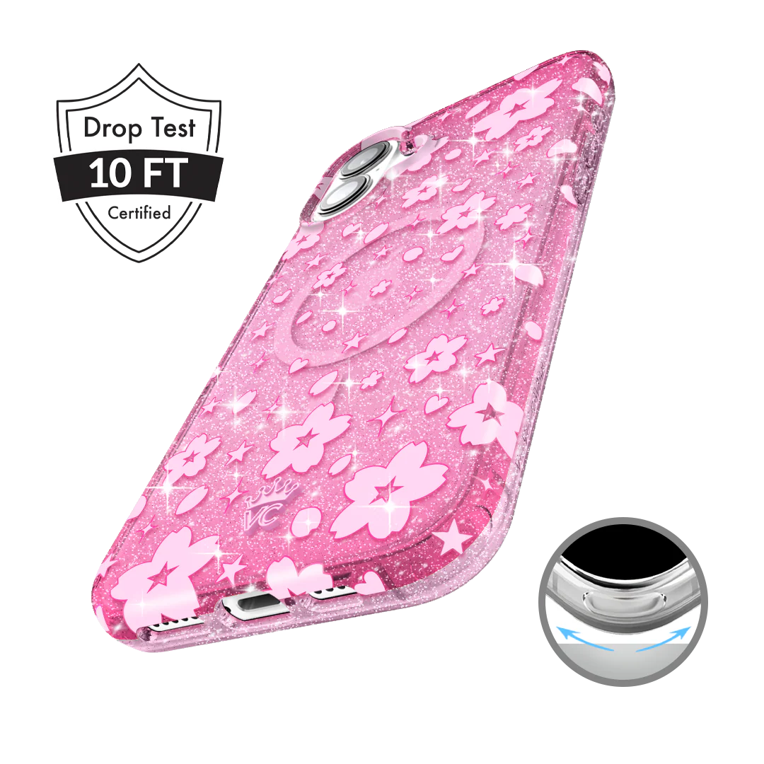 Cherry Blossom Glitter iPhone Case - Image 14