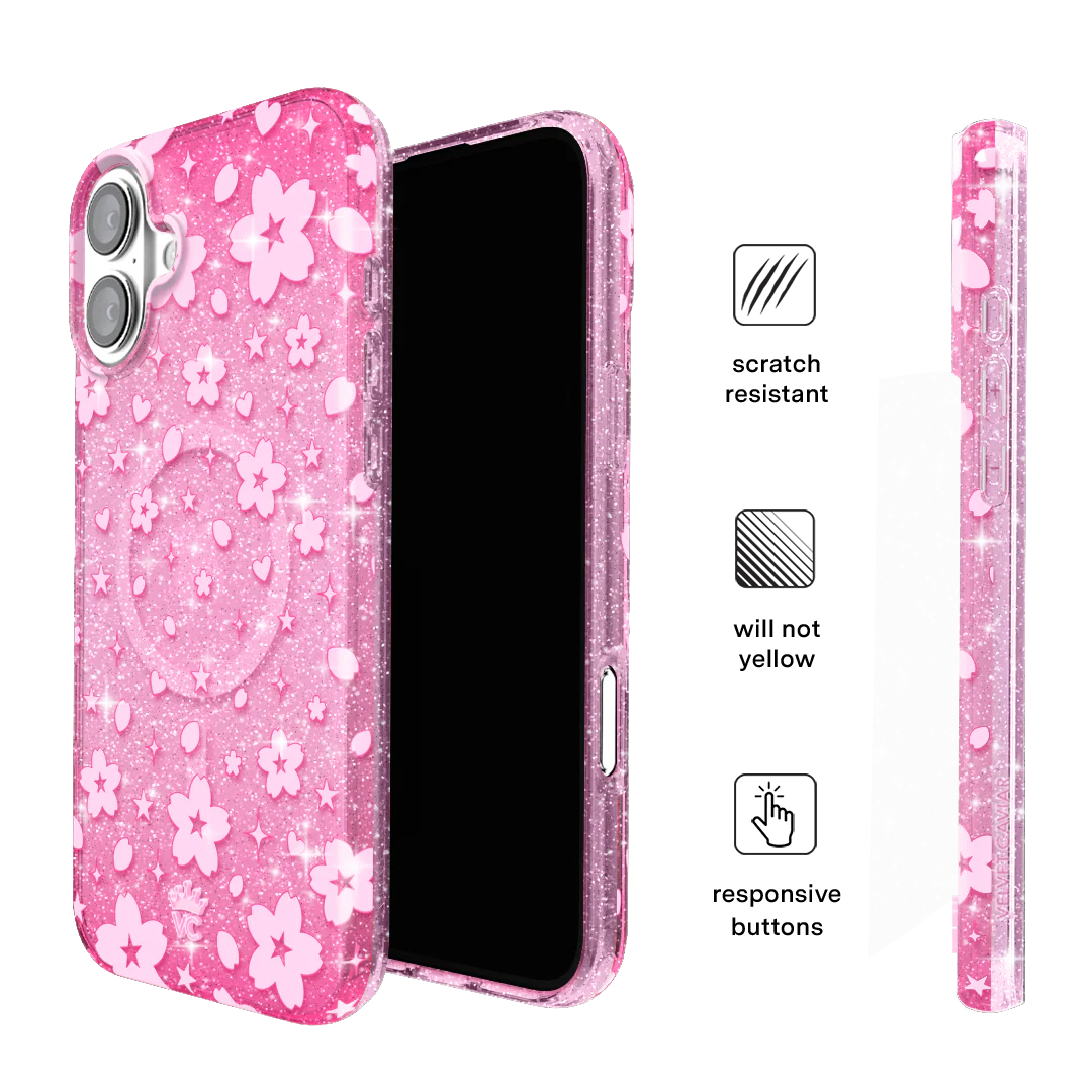 Cherry Blossom Glitter iPhone Case - Image 20