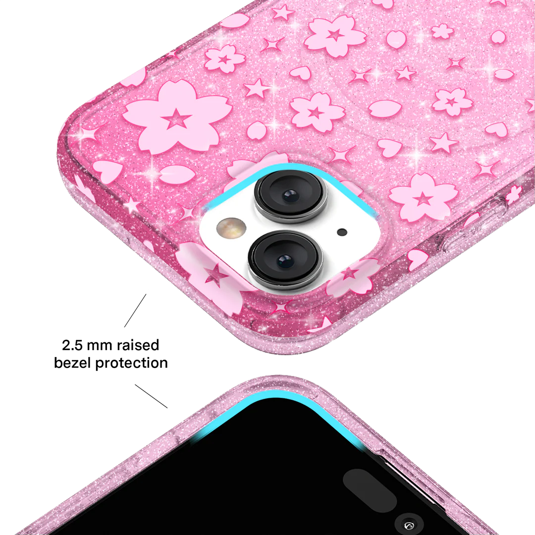 Cherry Blossom Glitter iPhone Case - Image 22