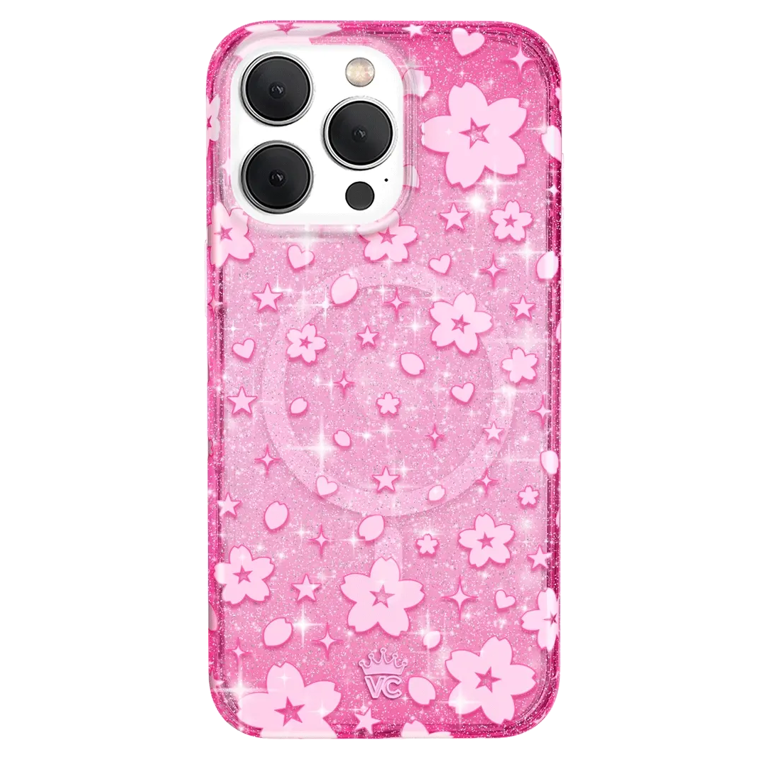 Cherry Blossom Glitter iPhone Case - Image 26