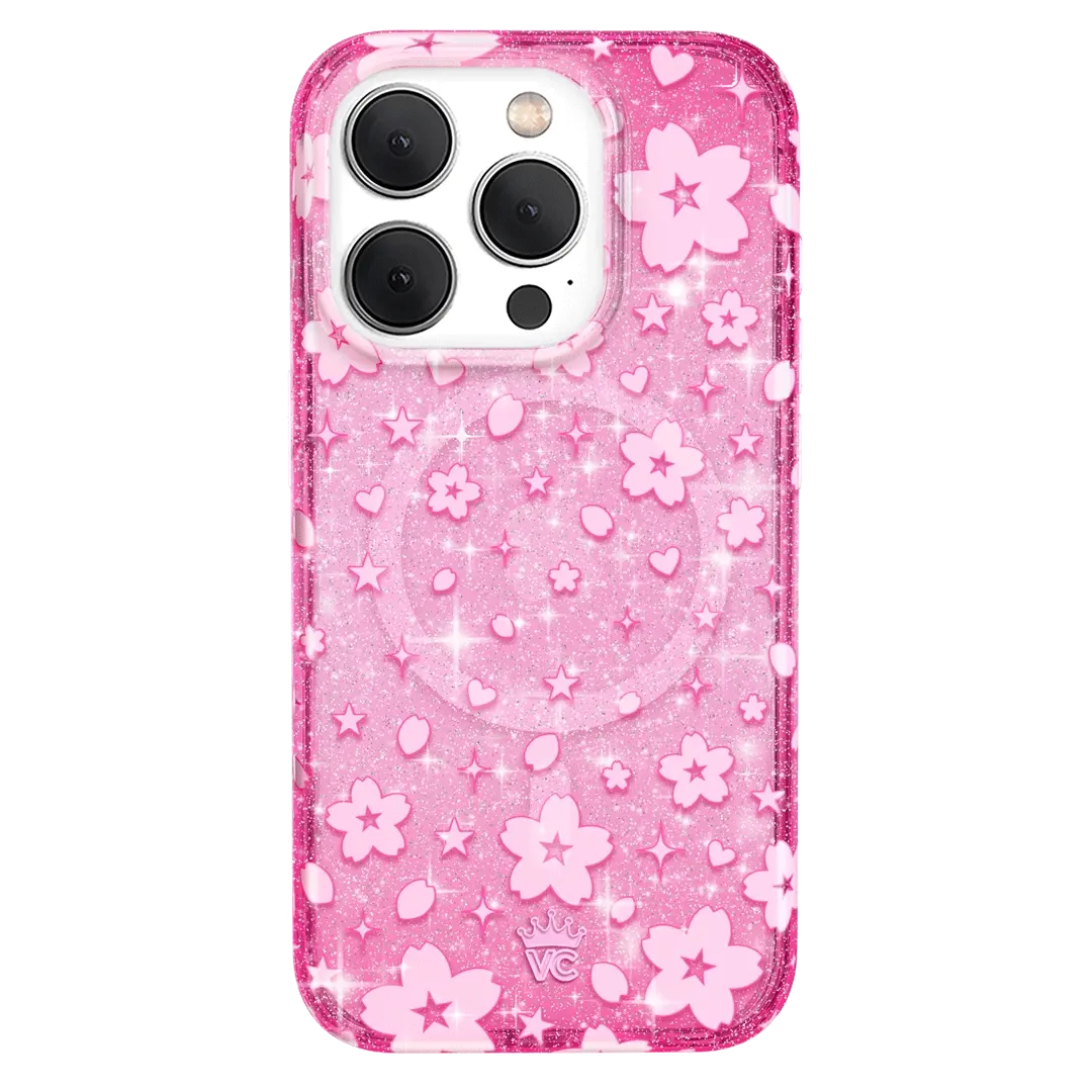 Cherry Blossom Glitter iPhone Case - Image 31