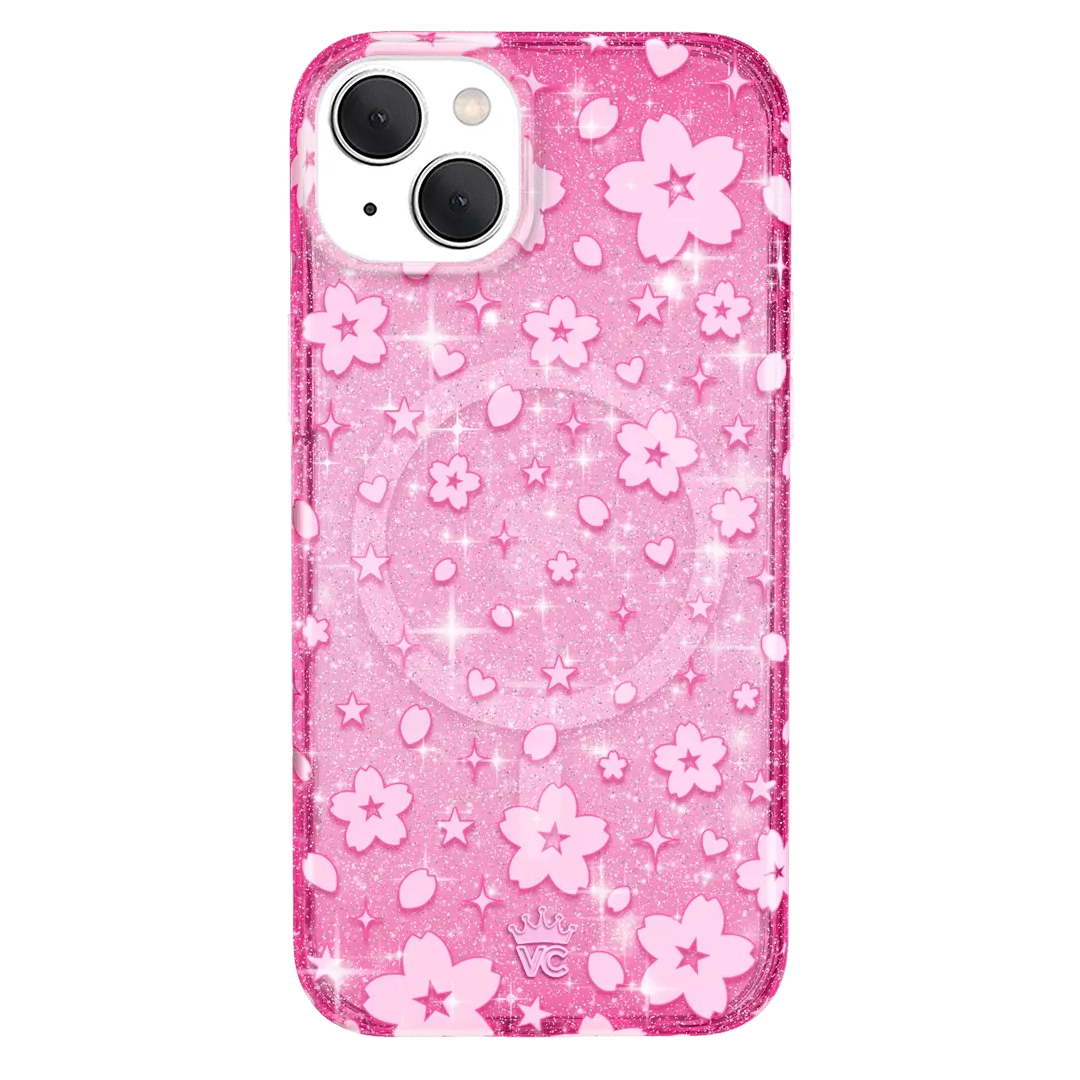 Cherry Blossom Glitter iPhone Case - Image 36