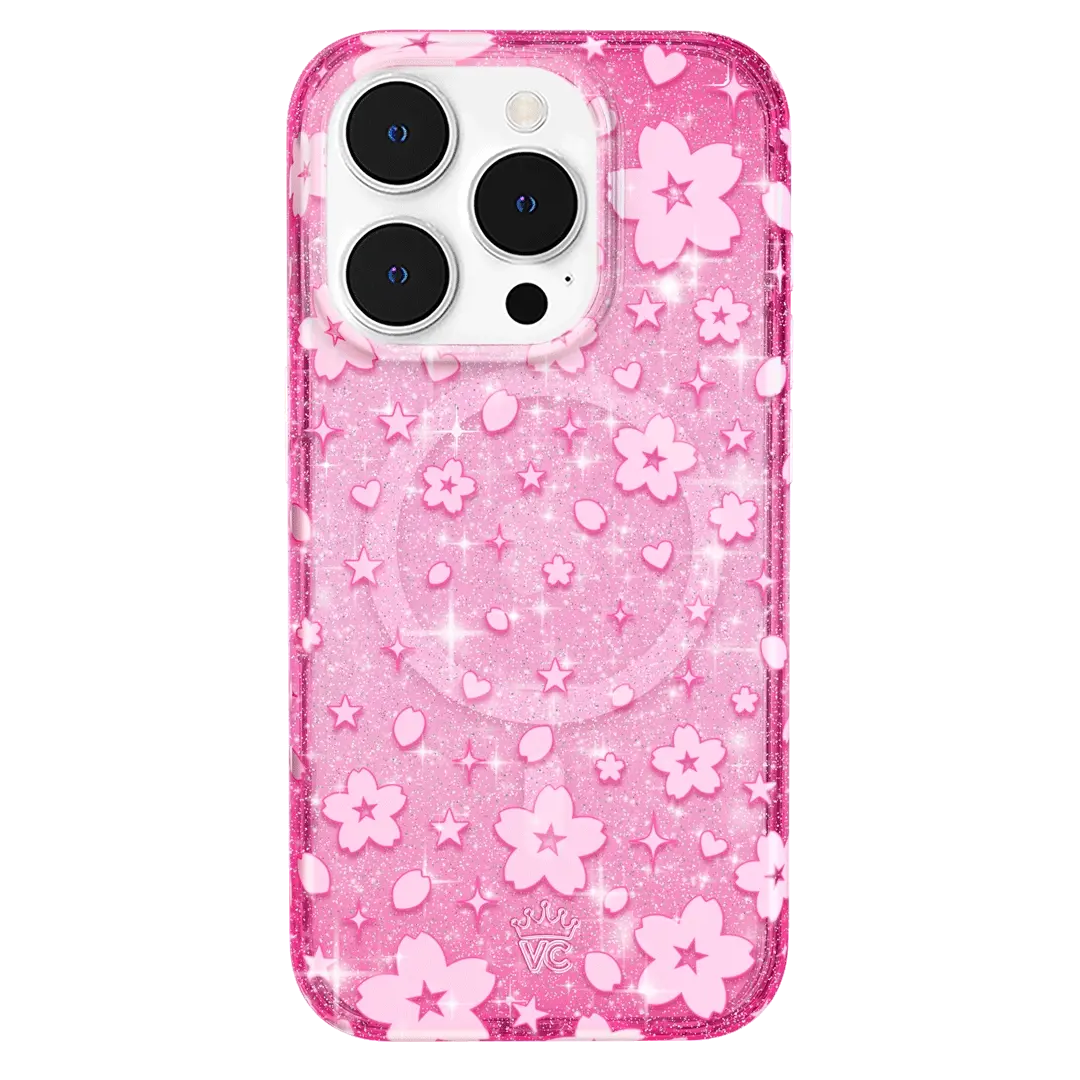 Cherry Blossom Glitter iPhone Case - Image 51