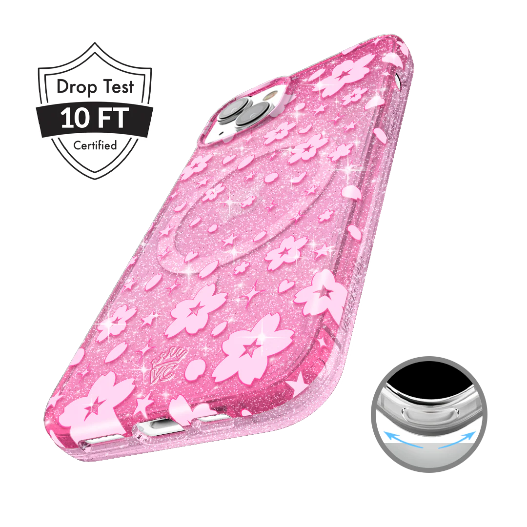 Cherry Blossom Glitter iPhone Case - Image 59