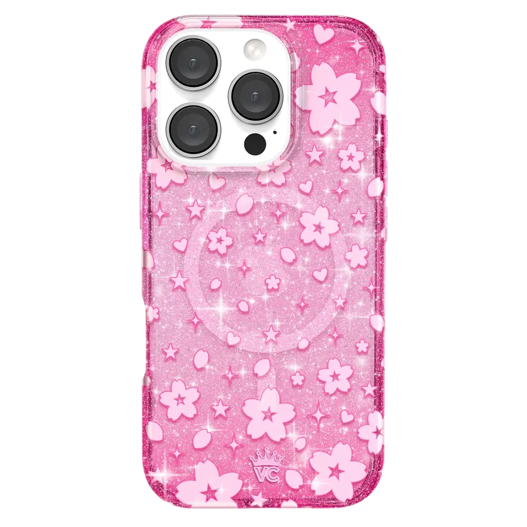 Cherry Blossom Glitter iPhone Case - Image 6