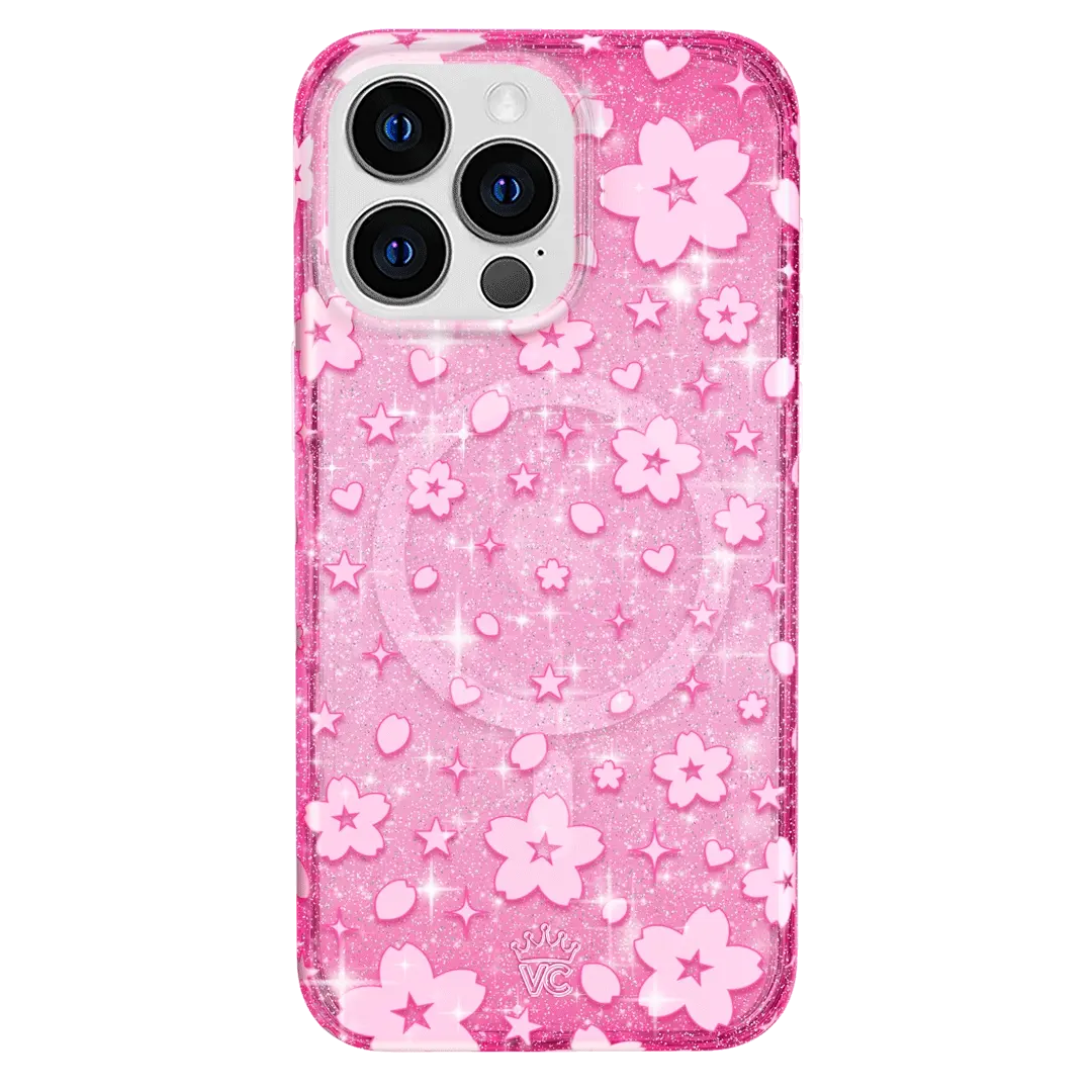 Cherry Blossom Glitter iPhone Case - Image 61