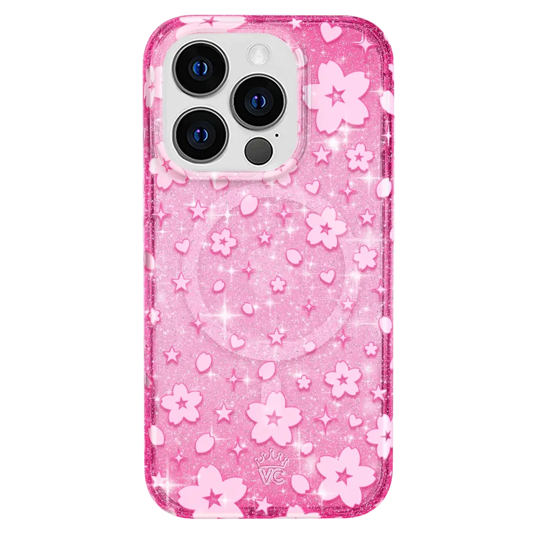 Cherry Blossom Glitter iPhone Case - Image 66