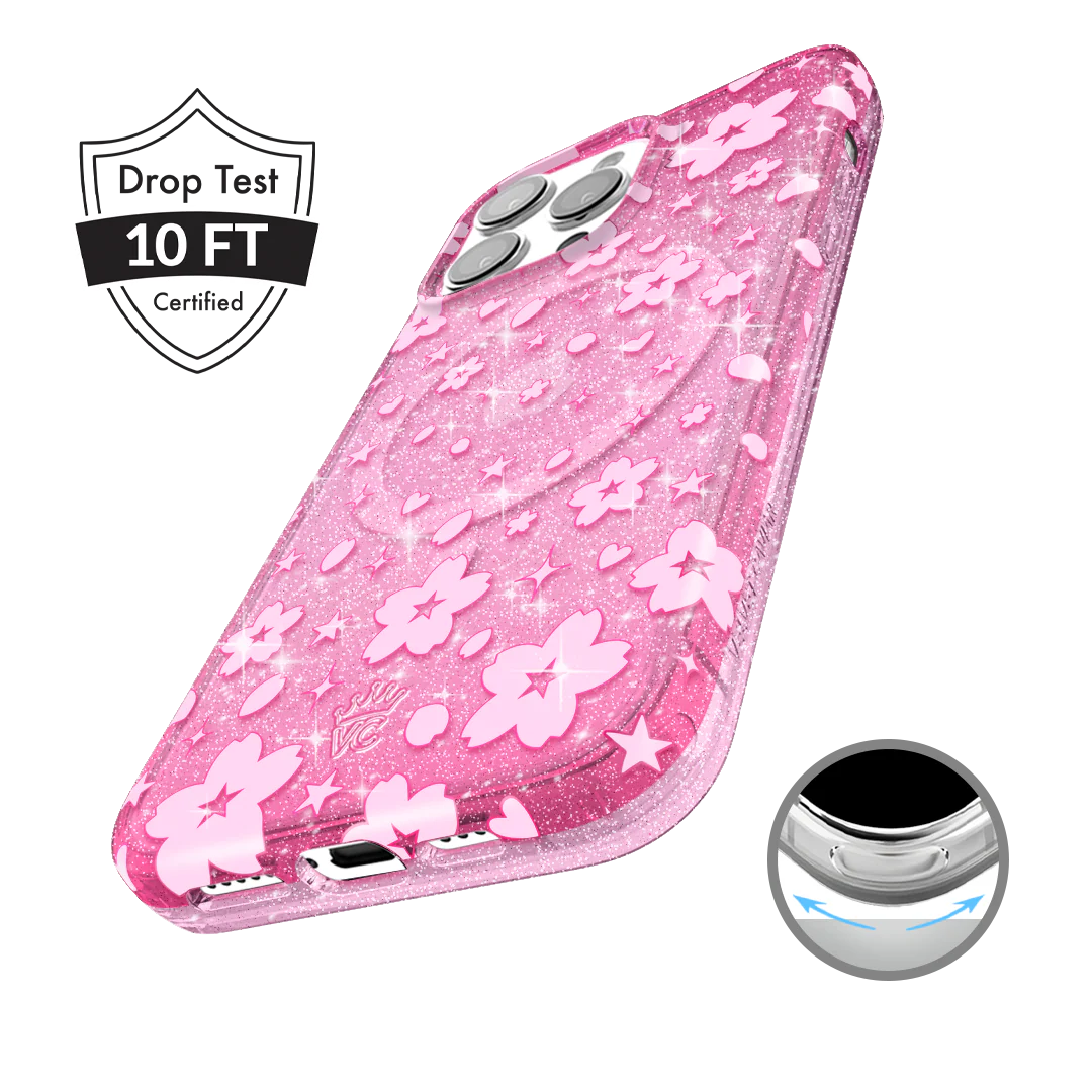 Cherry Blossom Glitter iPhone Case - Image 69