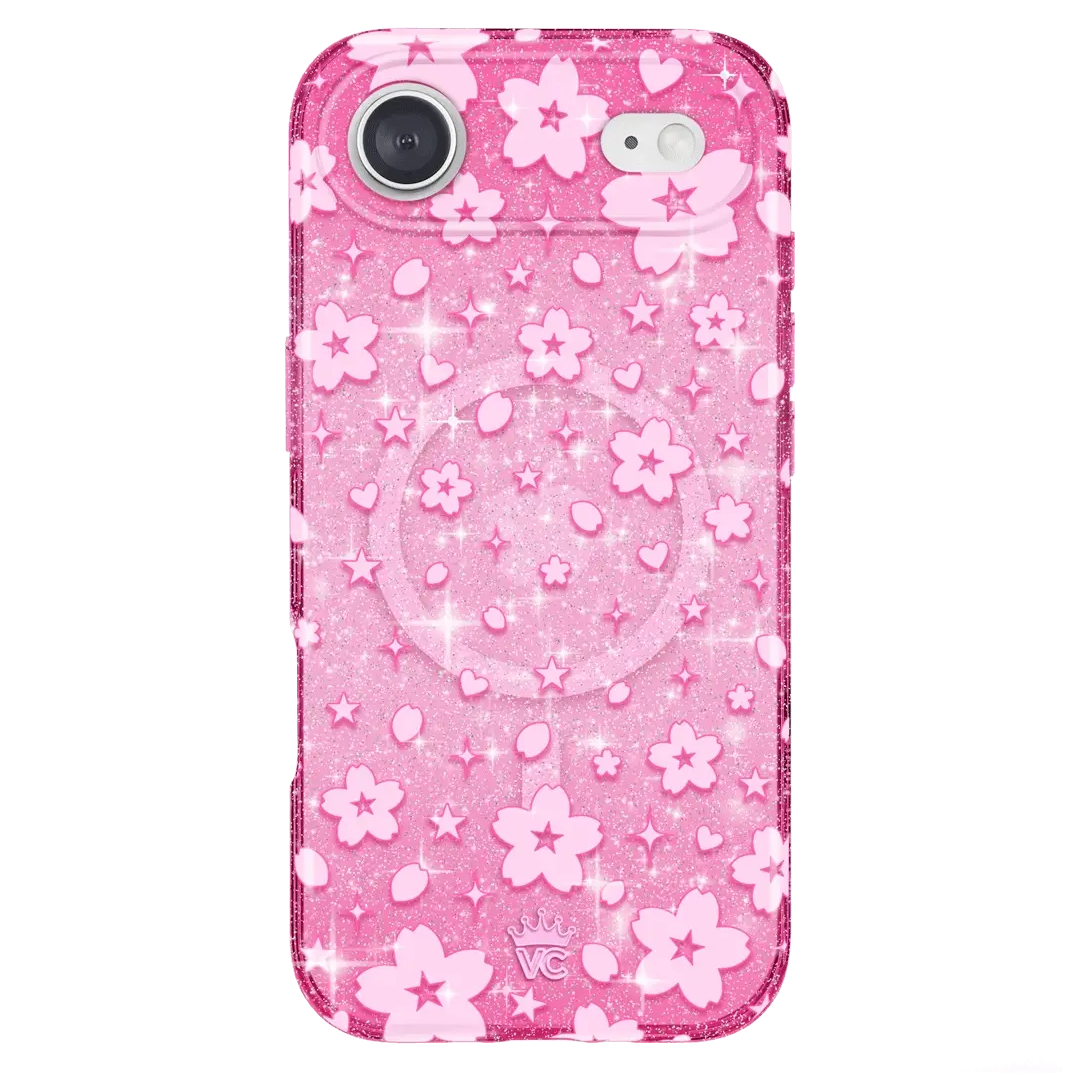 Cherry Blossom Glitter iPhone Case - Image 76