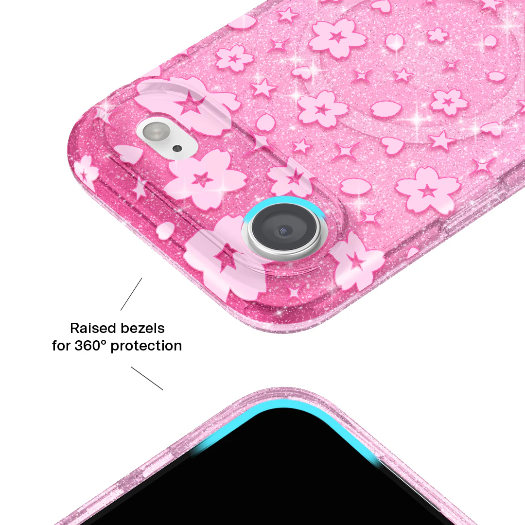 Cherry Blossom Glitter iPhone Case - Image 78