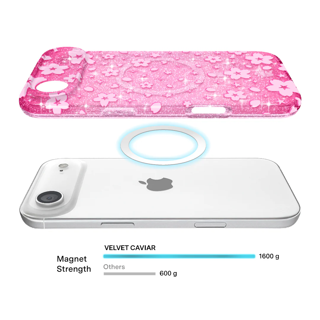 Cherry Blossom Glitter iPhone Case - Image 79