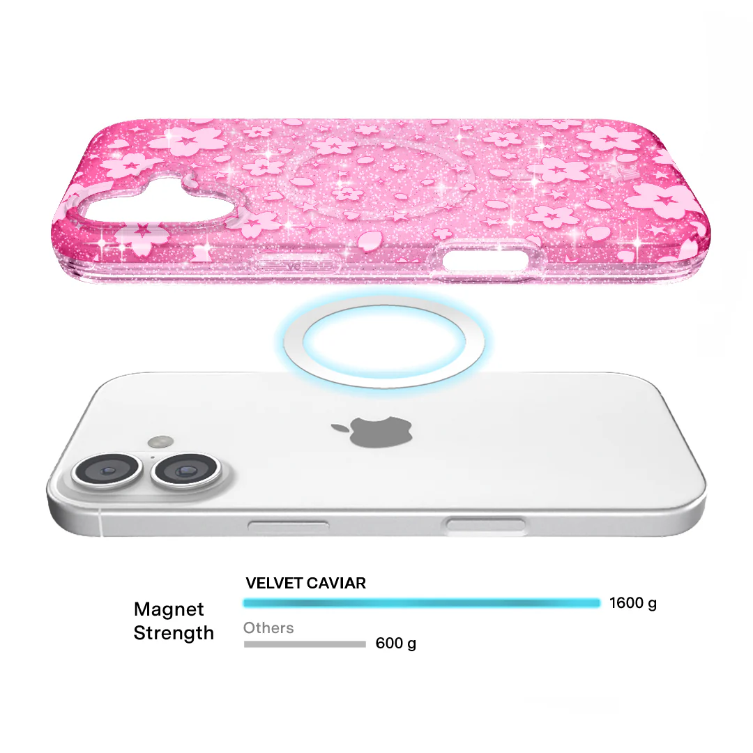 Cherry Blossom Glitter iPhone Case - Image 94
