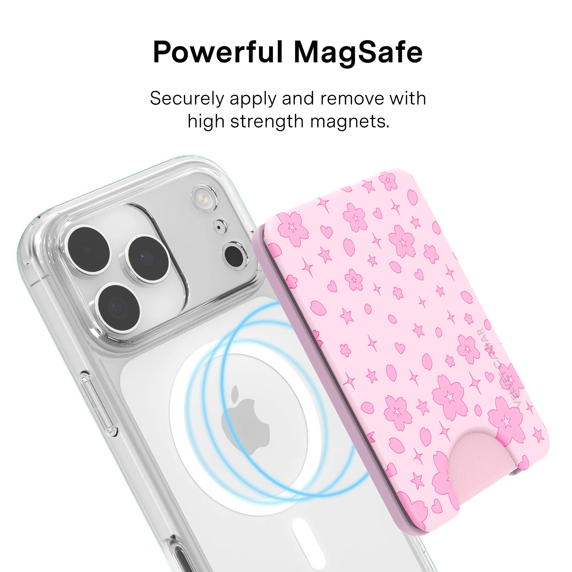 Pink Cherry Blossom MagSafe Wallet - Image 4