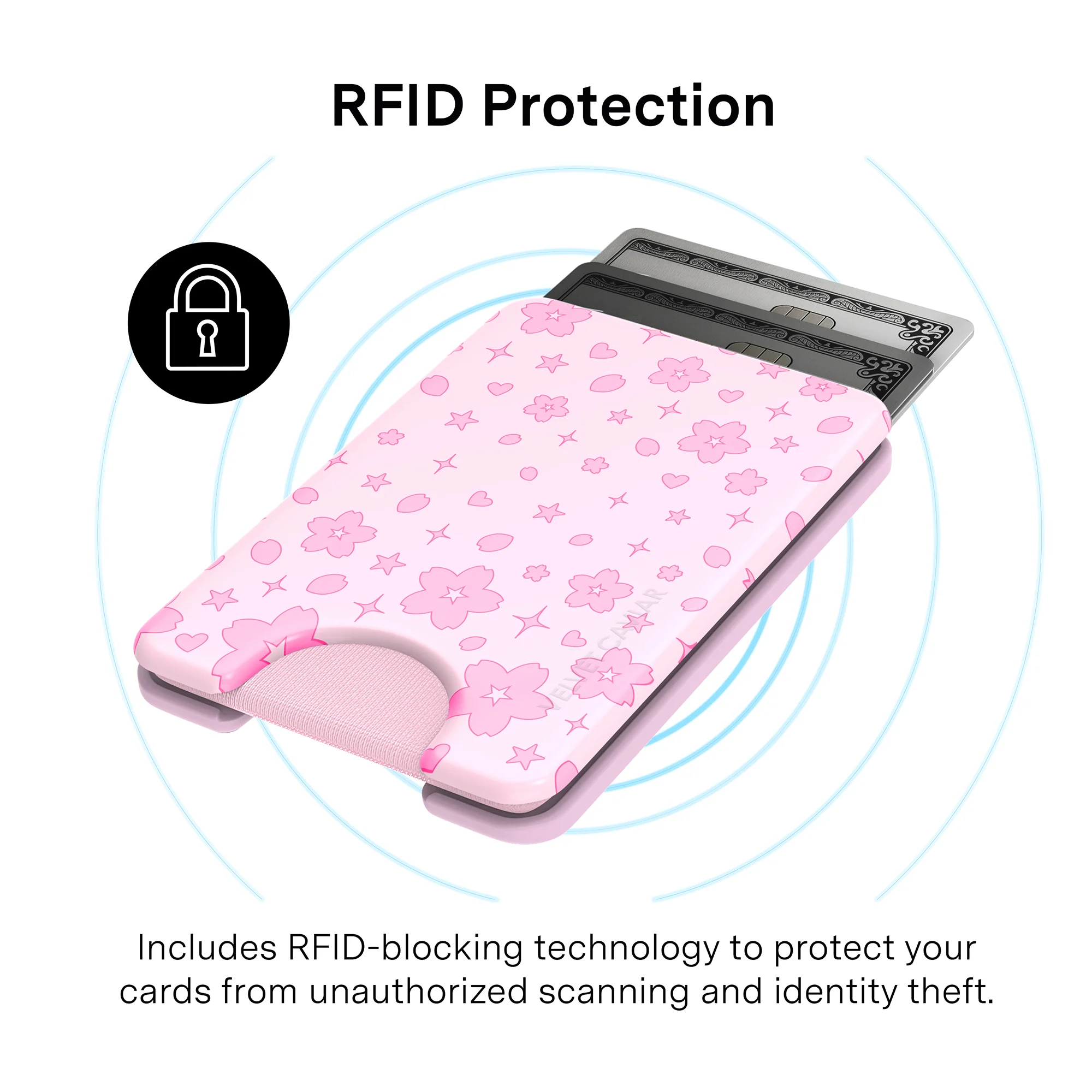 Pink Cherry Blossom MagSafe Wallet - Image 5