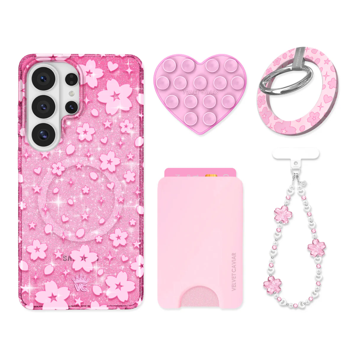 Cherry Blossom Glitter Samsung Bundle Set - Image 3