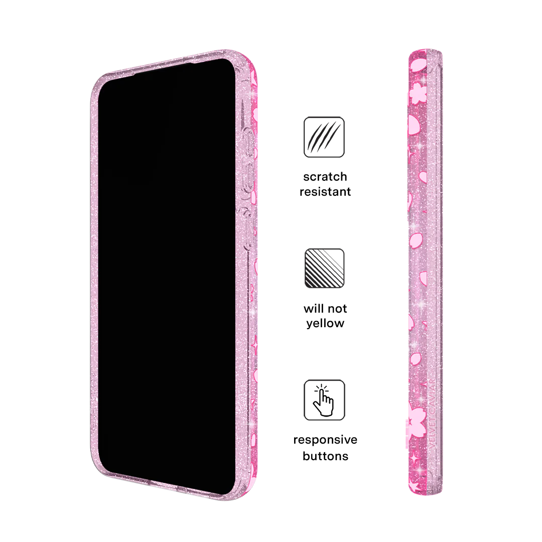 Cherry Blossom Glitter Samsung Case - Image 13