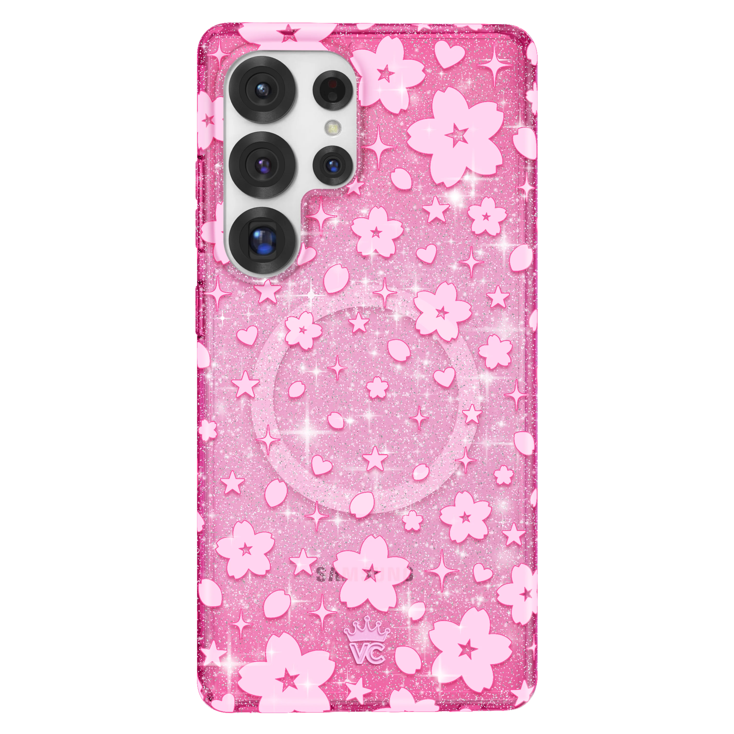 Cherry Blossom Glitter Samsung Case - Image 16