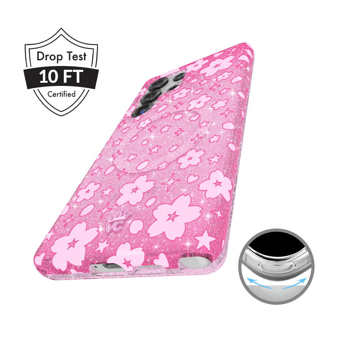 Cherry Blossom Glitter Samsung Case - Image 19
