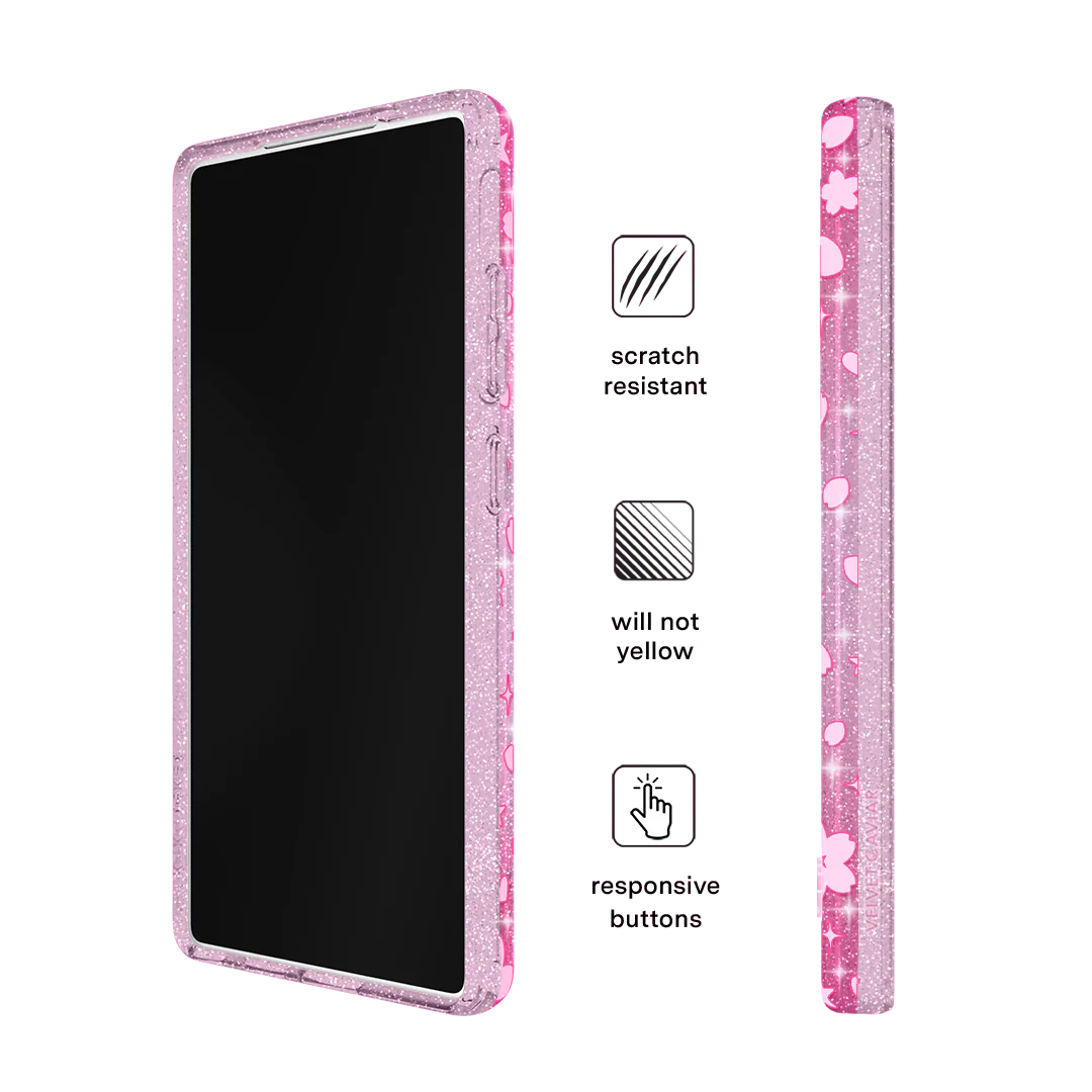 Cherry Blossom Glitter Samsung Case - Image 20