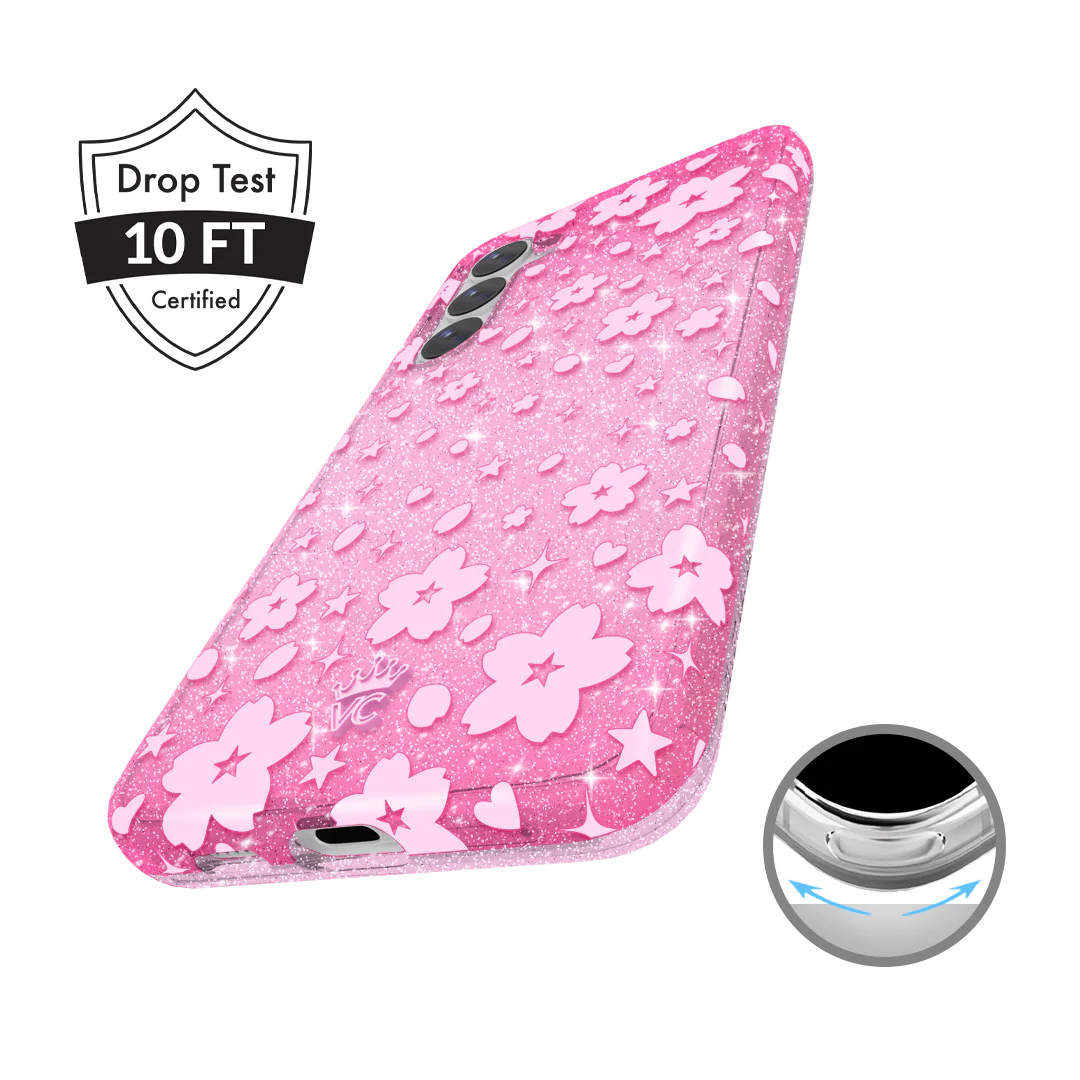 Cherry Blossom Glitter Samsung Case - Image 26