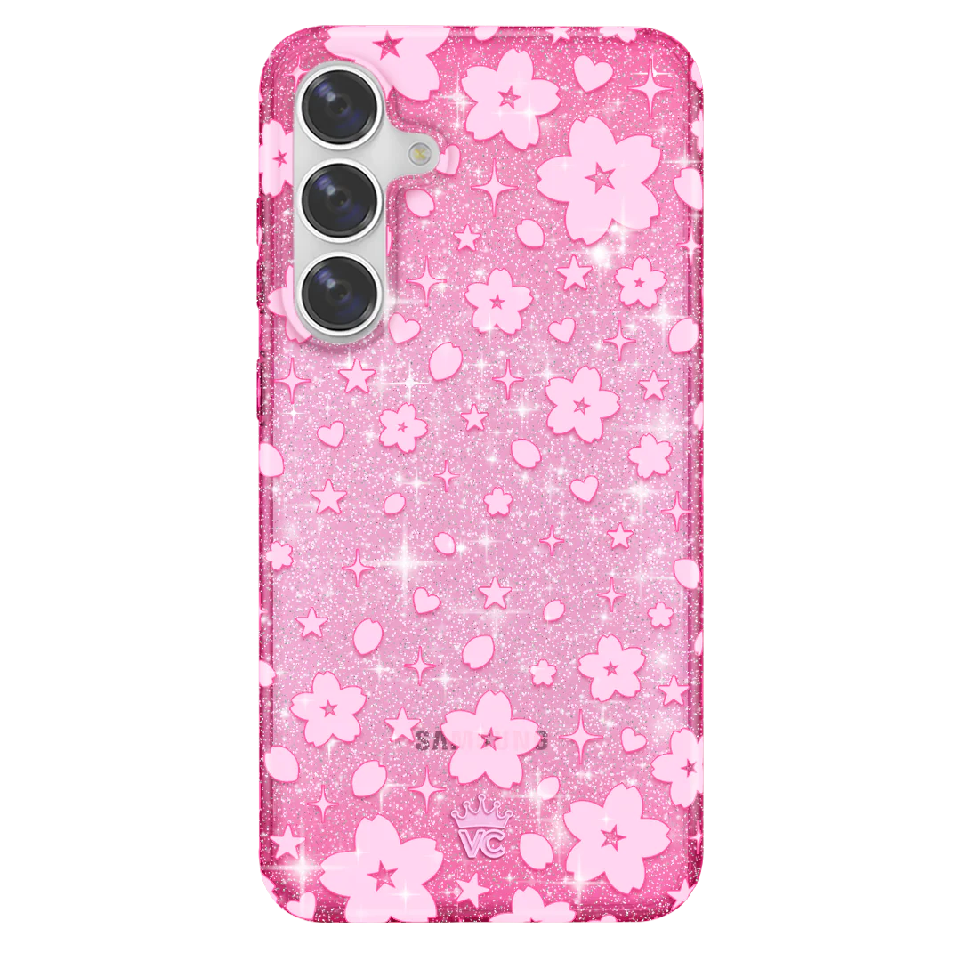 Cherry Blossom Glitter Samsung Case - Image 29