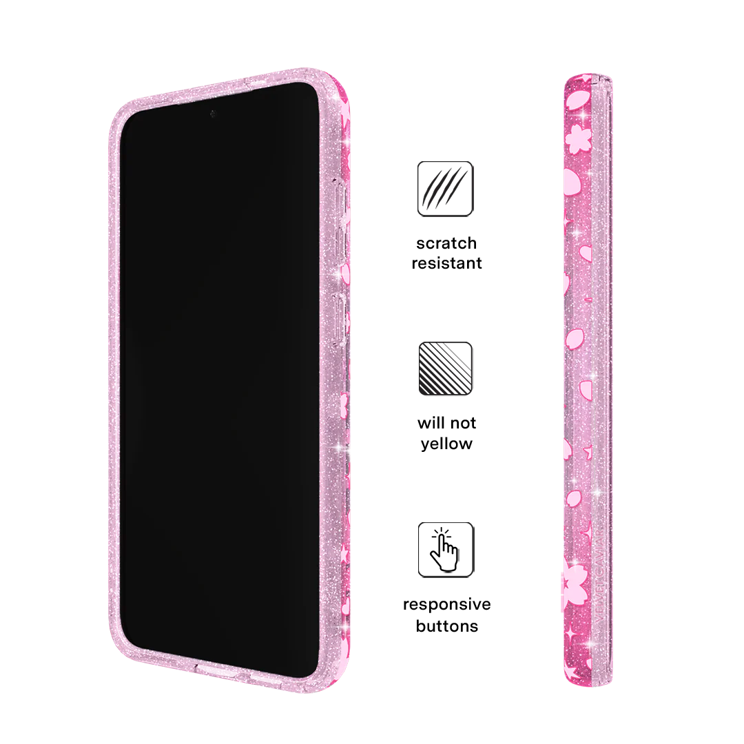 Cherry Blossom Glitter Samsung Case - Image 34