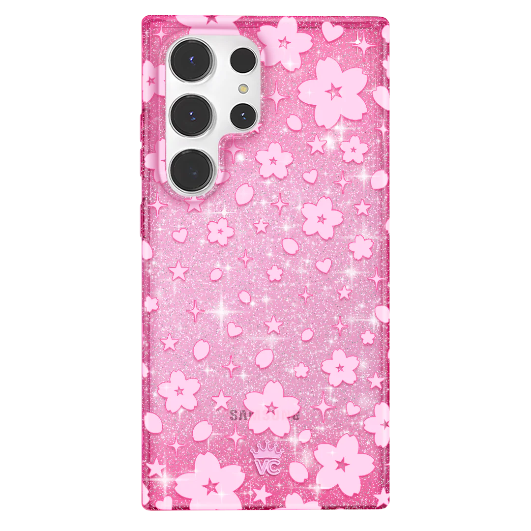 Cherry Blossom Glitter Samsung Case - Image 37