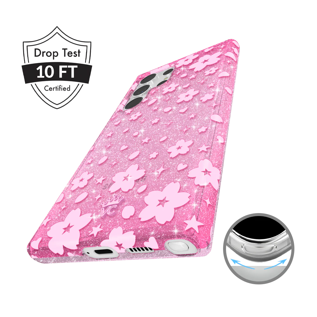 Cherry Blossom Glitter Samsung Case - Image 40