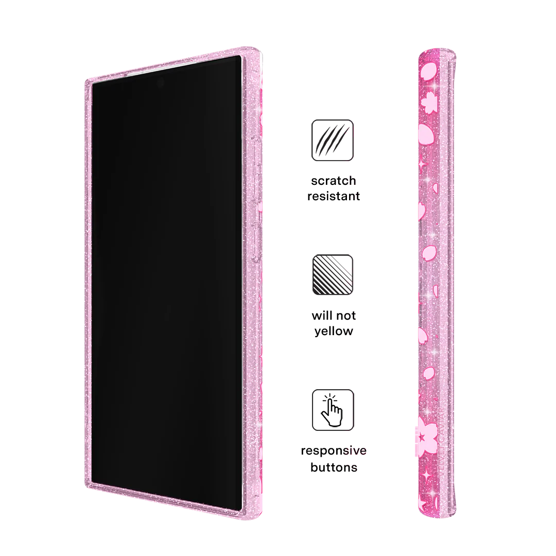 Cherry Blossom Glitter Samsung Case - Image 41