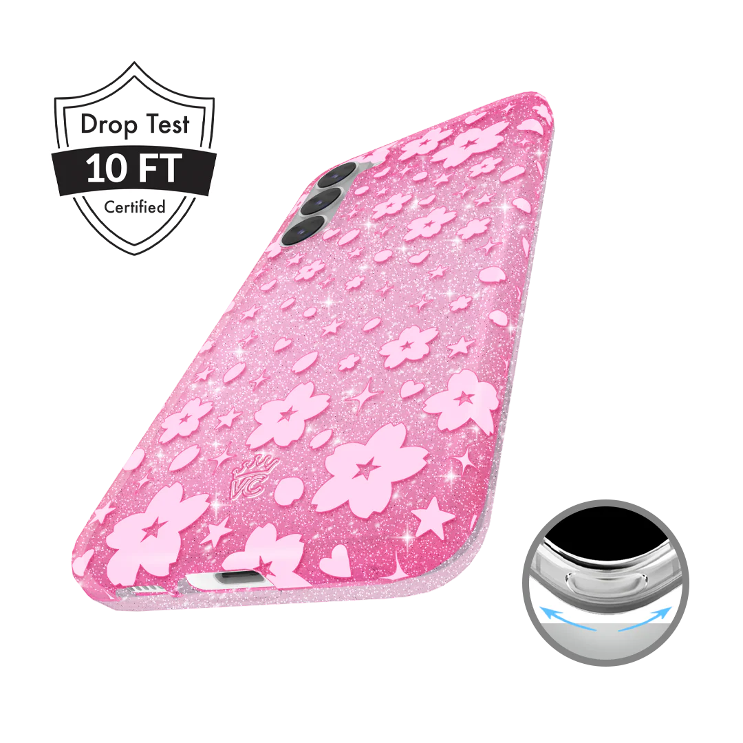 Cherry Blossom Glitter Samsung Case - Image 47