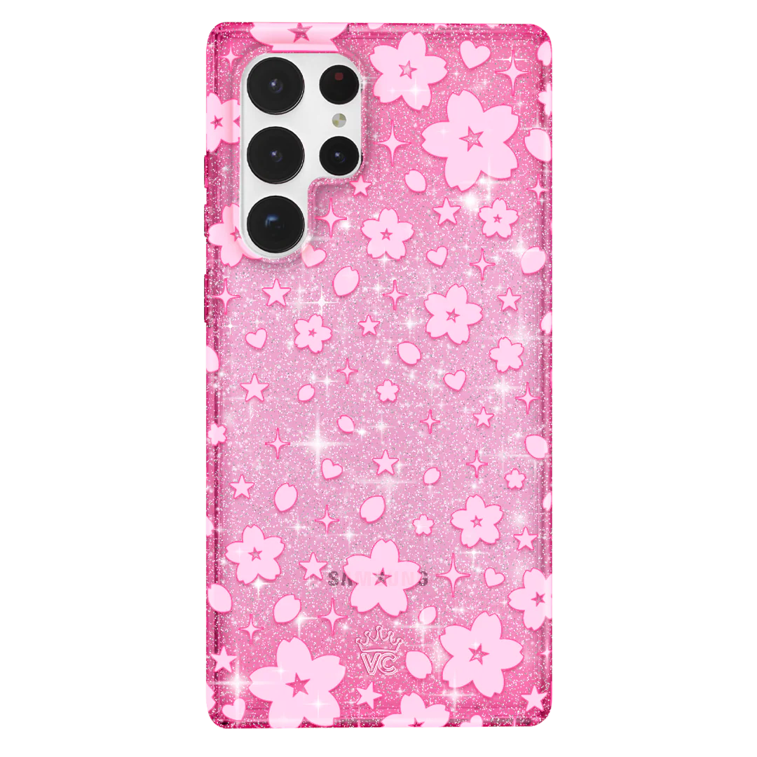 Cherry Blossom Glitter Samsung Case - Image 52